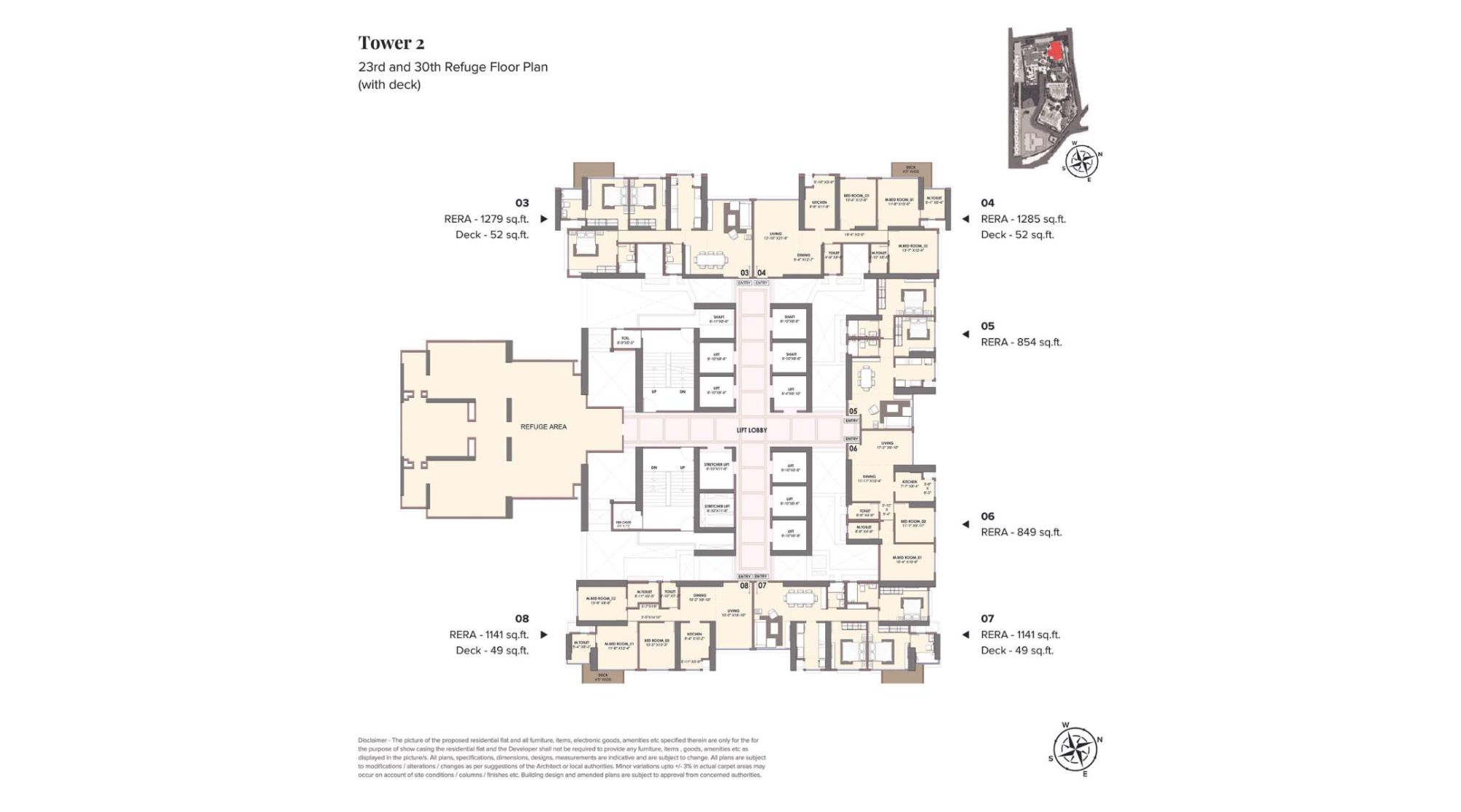 Monte-South-Floor-Plan-Refuge-Tower-2-Pilatus-23rd-30th