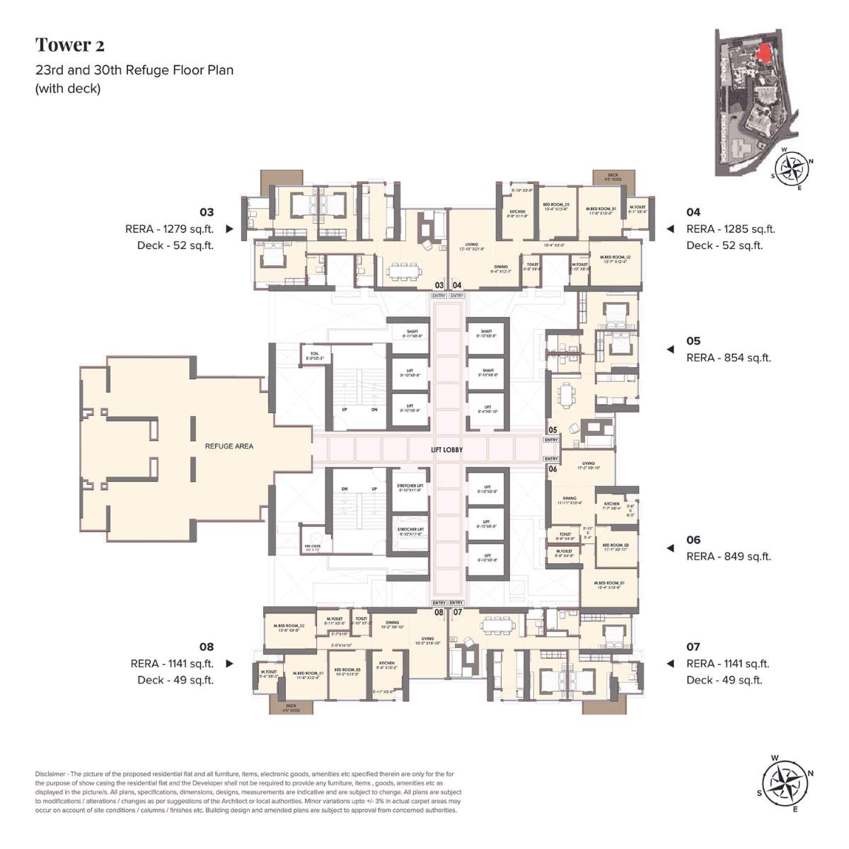 Monte-South-Floor-Plan-Refuge-Tower-2-Pilatus-23rd-30th